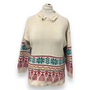 Retro Liz Baker Sport Women’s Chunky Knit Sweater VTG Retro Christmas Holiday XL